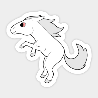 Albino Horse Sticker
